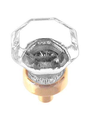 Octagonal Glass Cabinet Knob