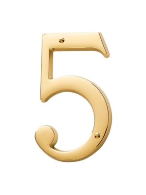 Heavy Brass House Numbers 4-3/4"