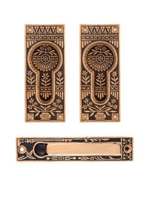 Potted Flower Passage Pocket Door Set