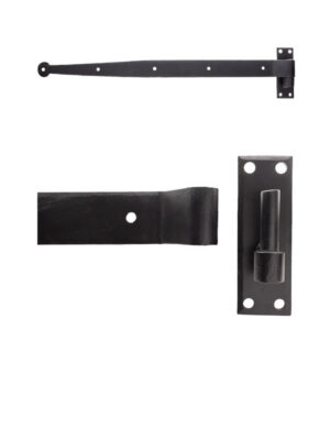 Strap Hinge and Pintle Set for Gates