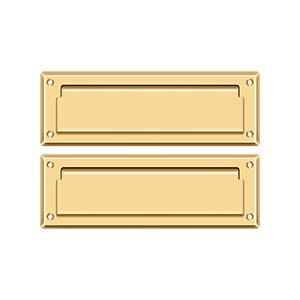 Small Brass Double Flap Mail Slot