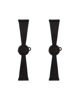 Bowtie Shutter Dog Hand Wrought Iron